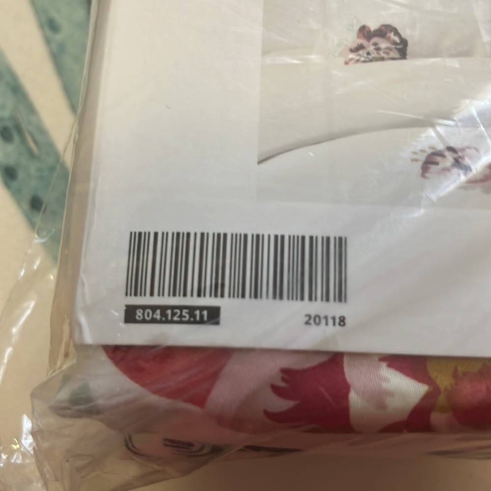 NWT JÄTTELILJA Duvet cover and pillowcase(s), white/floral patterned, Full/Queen - Picture 9 of 9